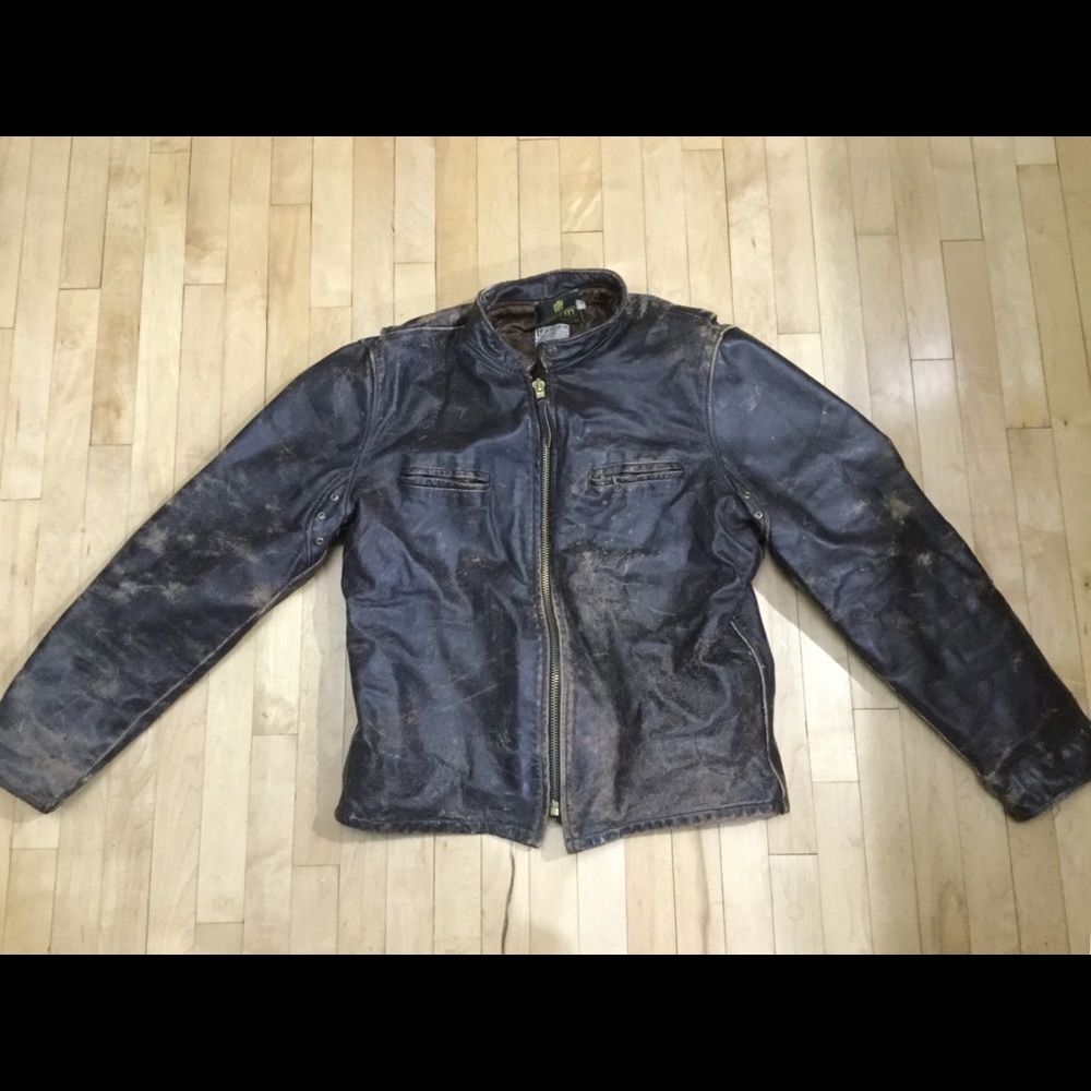 Old leather jacket.